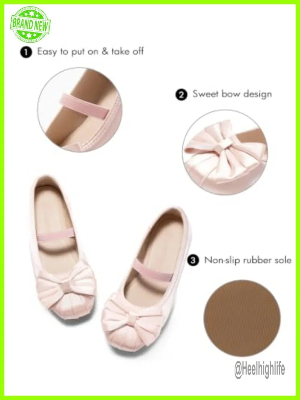 Girls Satin Bow Ballet Flats Square Toe Mary Jane Shoes Sparkly